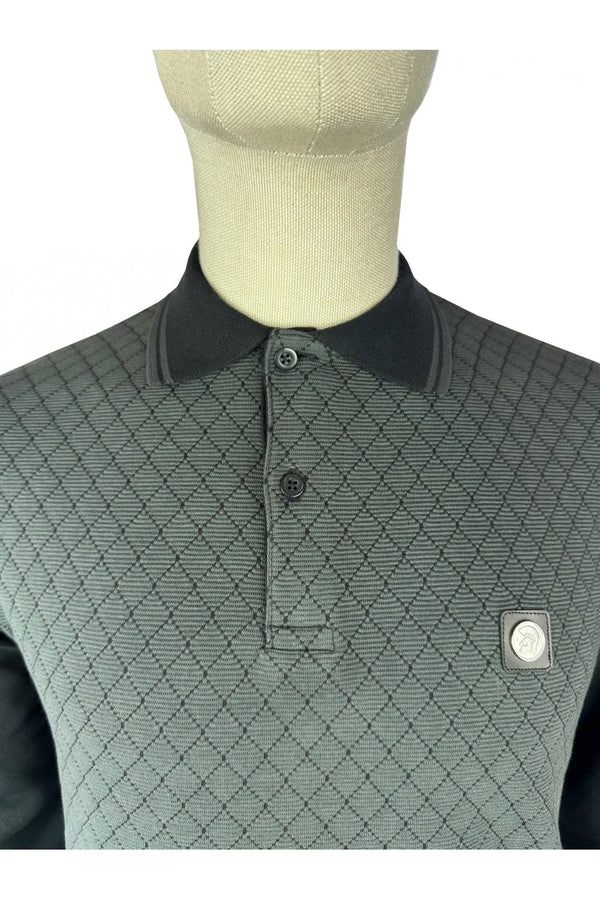 Trojan Ottoman Rib Panel Polo Long Sleeve TR/9026