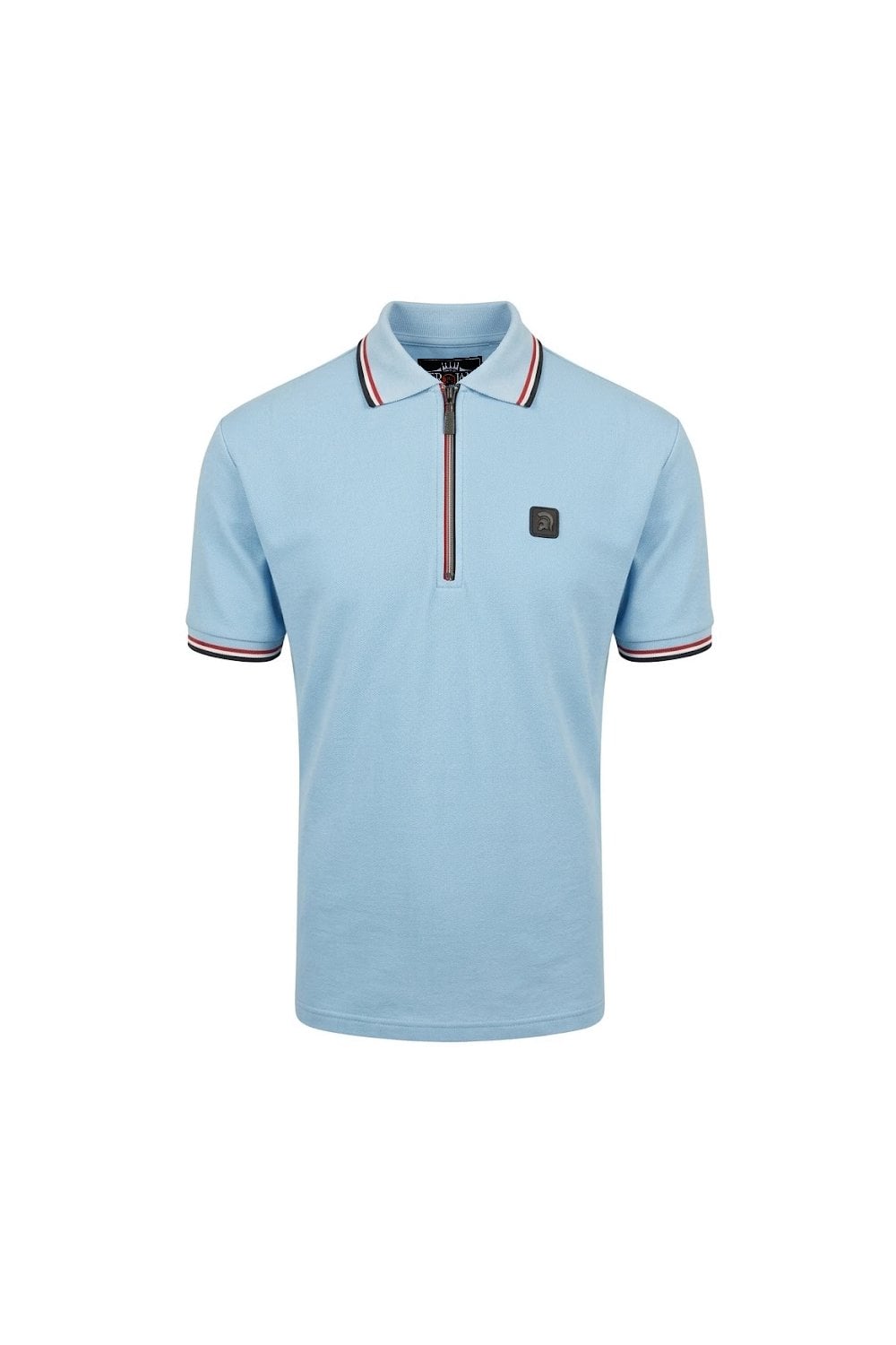 Trojan Ottoman Rib Zip Polo TR/9070 POWDER BLUE