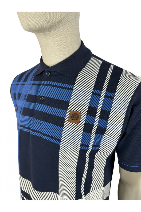 TROJAN Oversize Check Panel Polo TR/8821