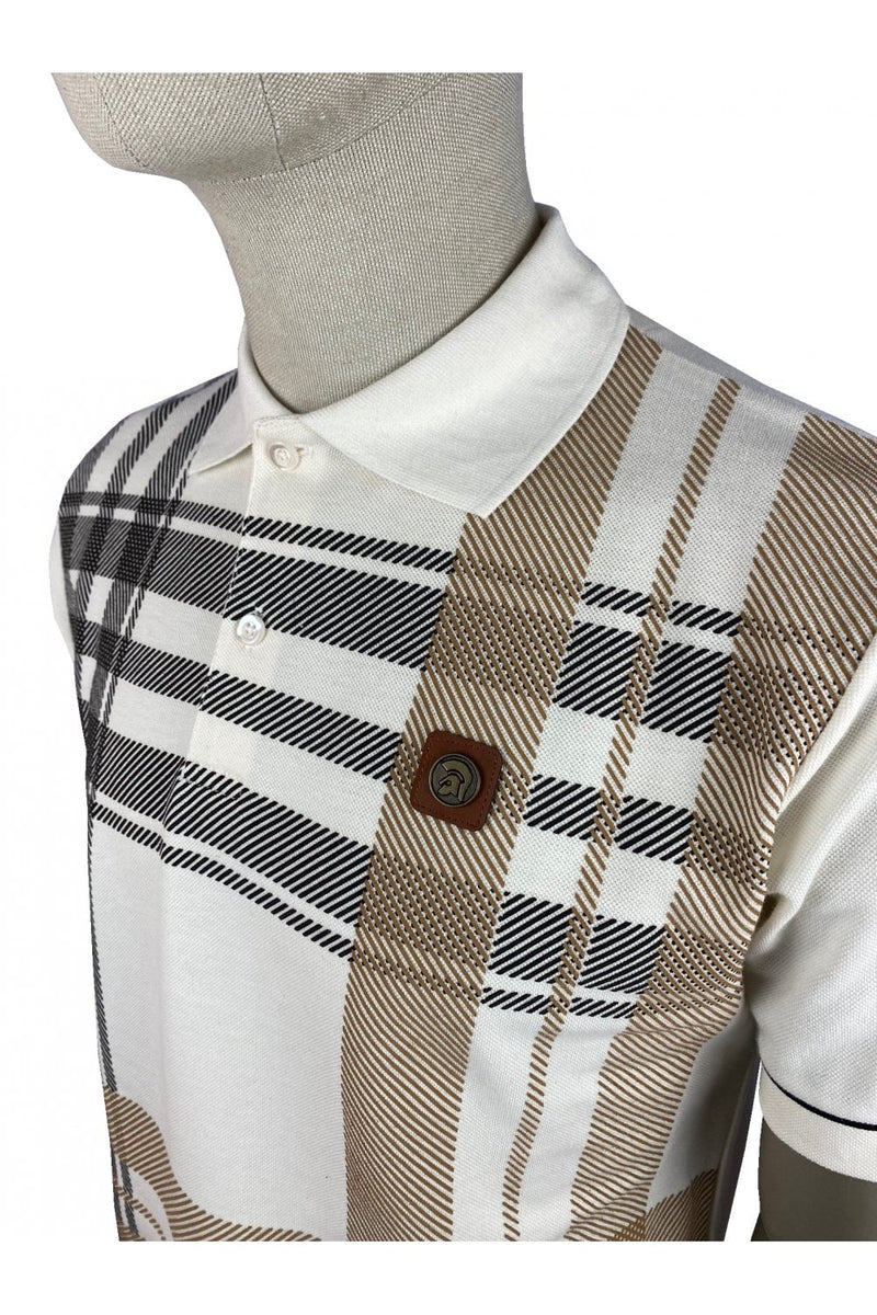 TROJAN Oversize Check Panel Polo TR/8821