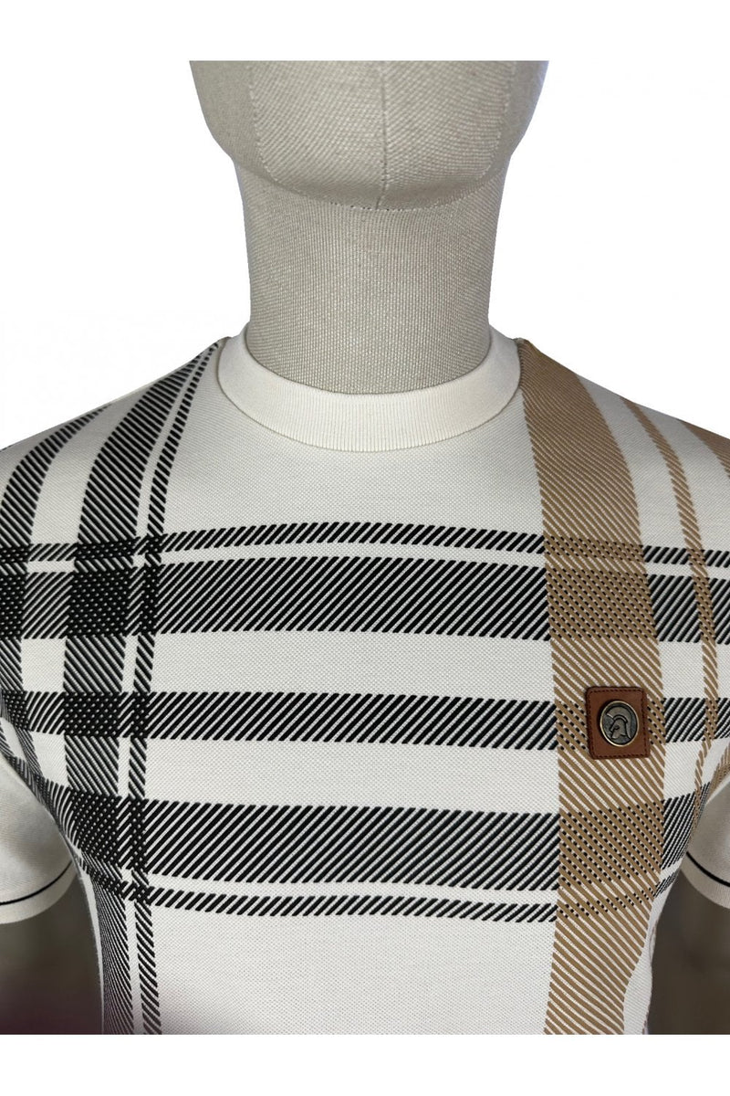 TROJAN Oversize Check Panel Tee TR/8830