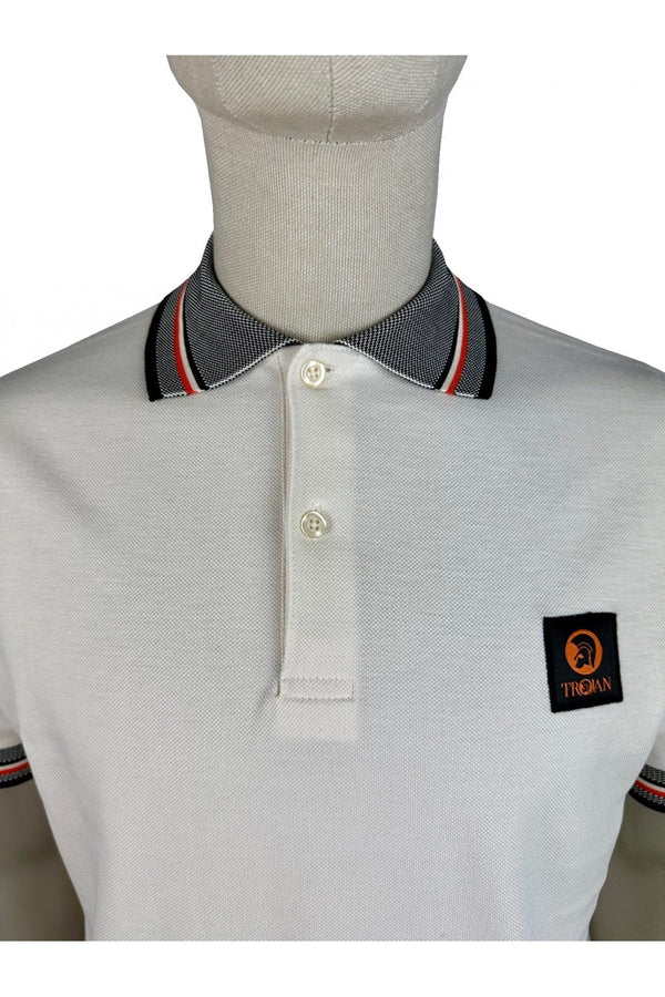 Trojan Oxford Collar Pique Polo TR/9017 - ECRU