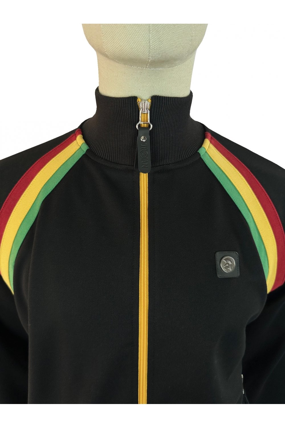 Trojan Raglan Taped Track Top TR/9053 - Black