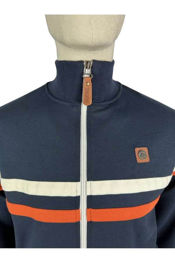Trojan Twin Stripe Track Top TR8954 - NAVY