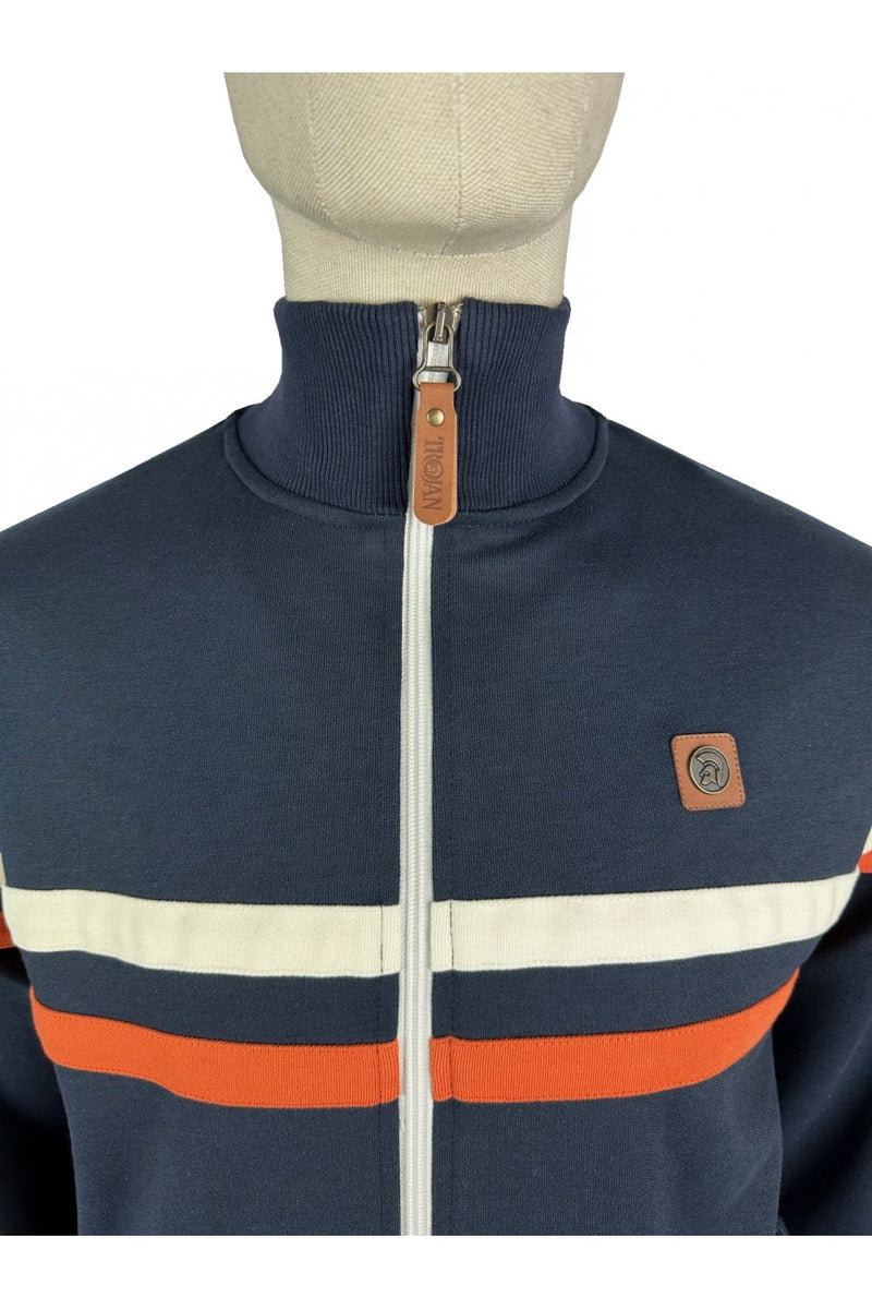 Trojan Twin Stripe Track Top TR8954 - NAVY