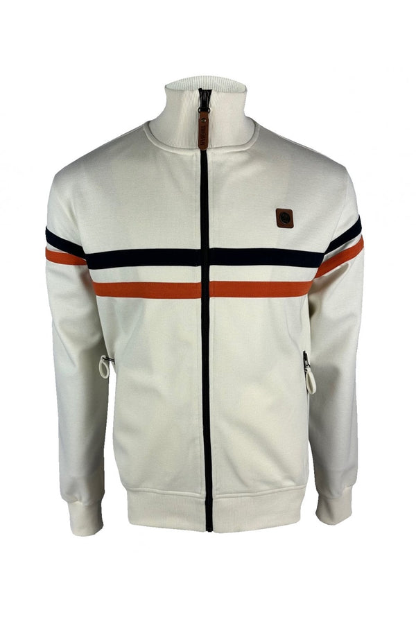 Trojan Twin Stripe Track Top TR8954 - ECRU
