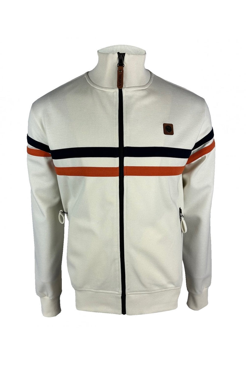 Trojan Twin Stripe Track Top TR8954 - ECRU