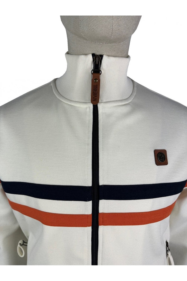 Trojan Twin Stripe Track Top TR8954 - ECRU