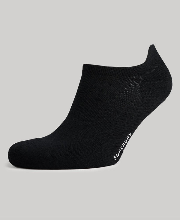 Superdry Unisex Organic Cotton Trainer Sock 3 Pack - BLACK
