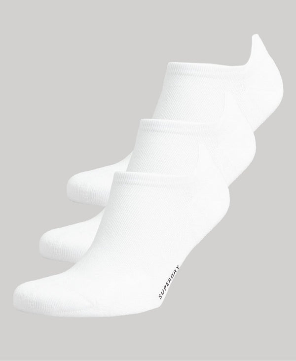 Superdry Unisex Organic Cotton Trainer Sock 3 Pack - OPTIC White