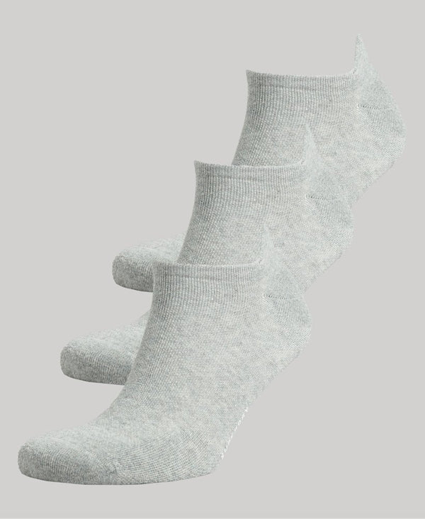 Superdry  Unisex Organic Cotton Trainer Sock 3 Pack - GREY MARL