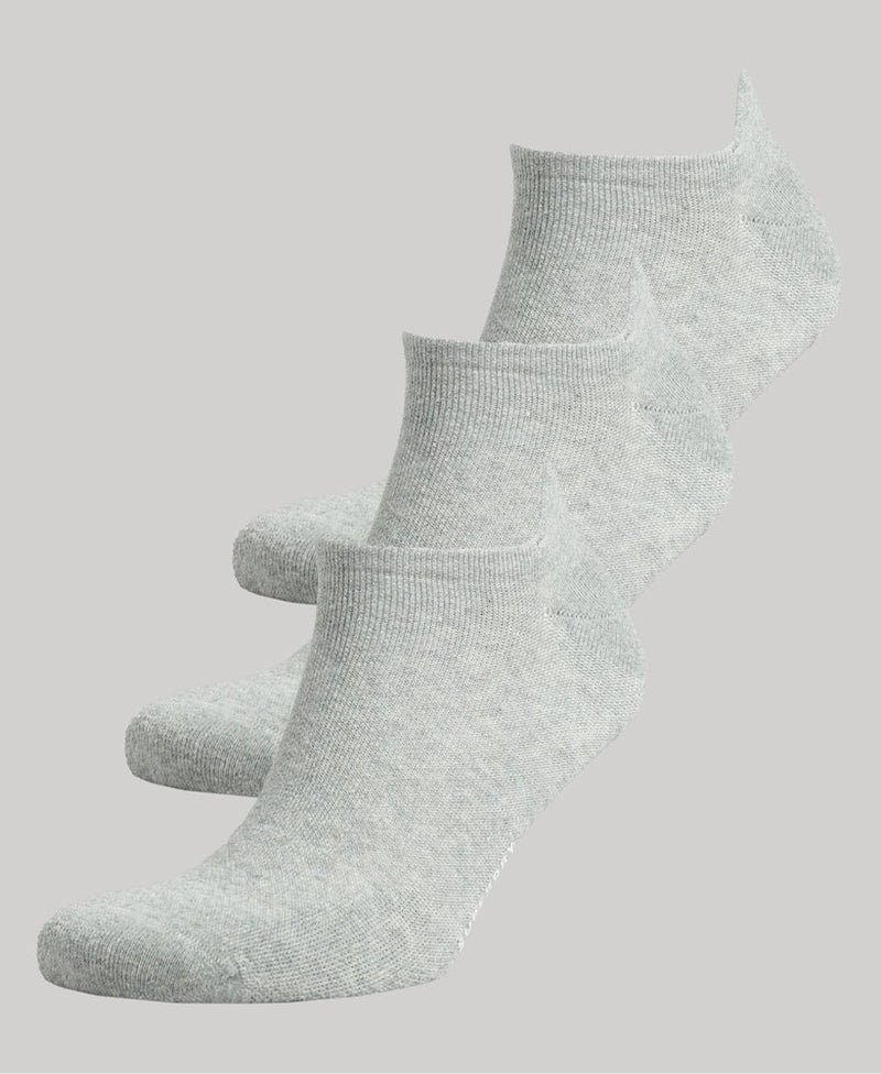 Superdry  Unisex Organic Cotton Trainer Sock 3 Pack - GREY MARL