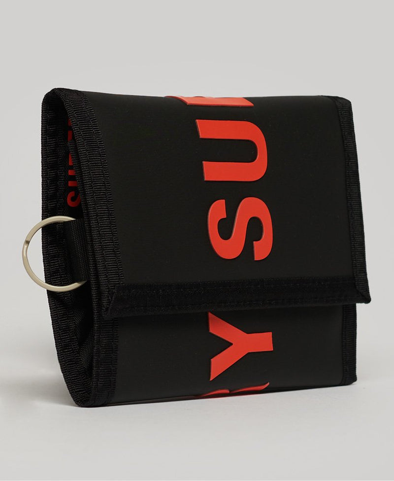 Superdry Tarp Tri-fold Wallet - BLACK