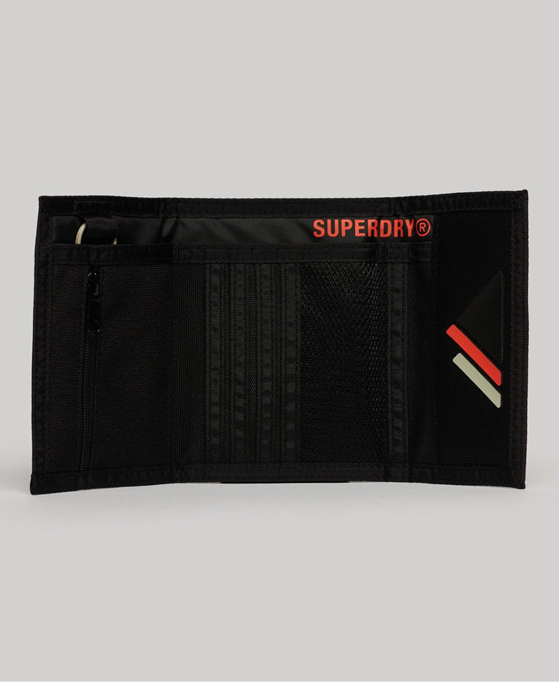 Superdry Tarp Tri-fold Wallet - BLACK