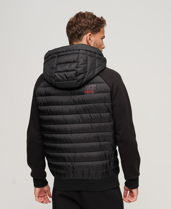 Superdry Hooded Storm Hybrid Padded Jacket - BLACK