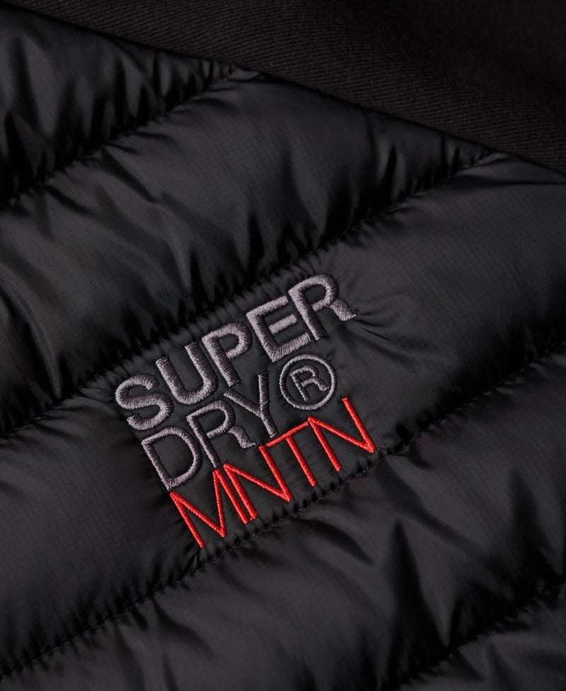 Superdry Hooded Storm Hybrid Padded Jacket - BLACK