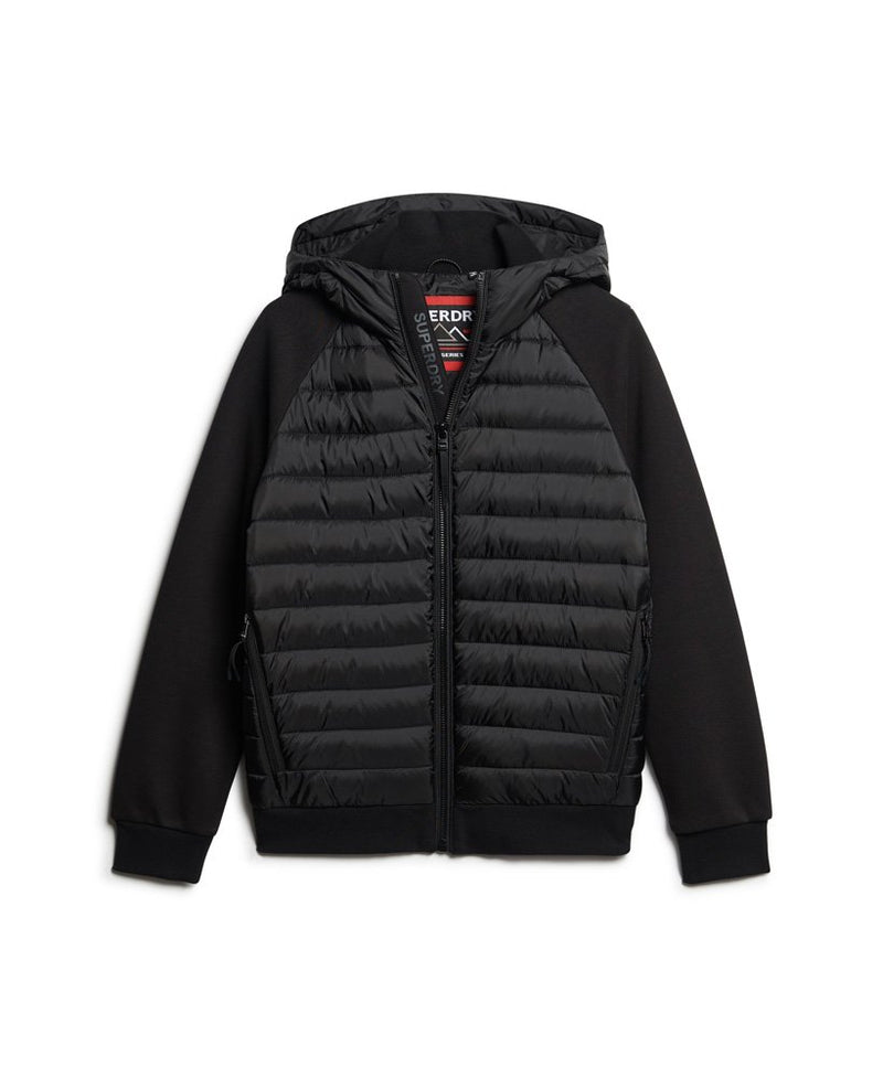 Superdry Hooded Storm Hybrid Padded Jacket - BLACK
