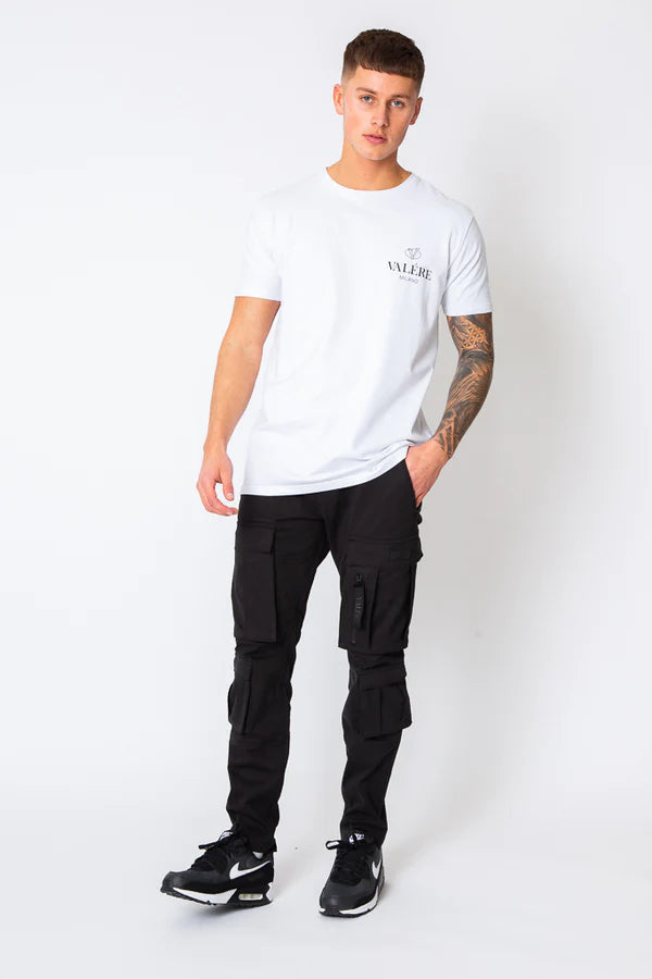 Valere Milano Carrico Technical inspired cargo pant bungee hem BLACK