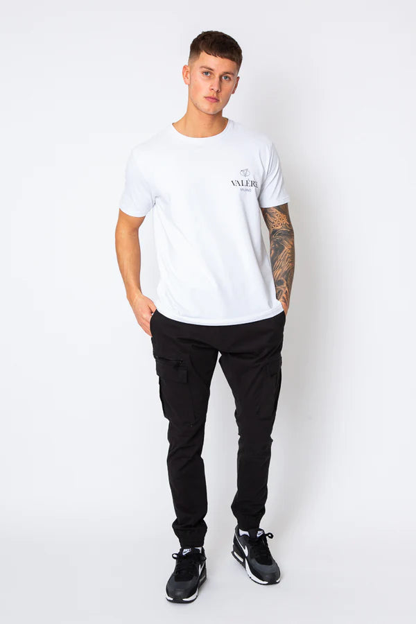 Valere Milano Classic cuffed cargo styling Nuovo in BLACK