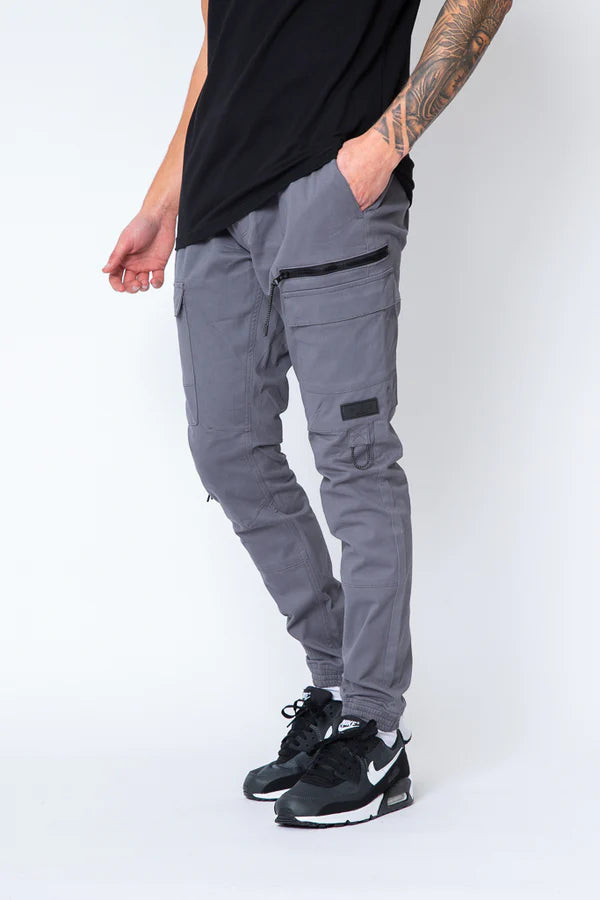 Valere Milano Polsino Technical inspired cargo pant GREY