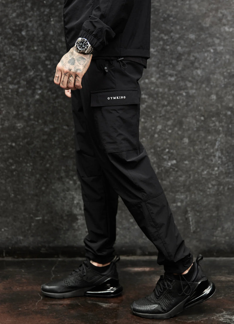 Gym King Utility Woven Cargo Pant - Black