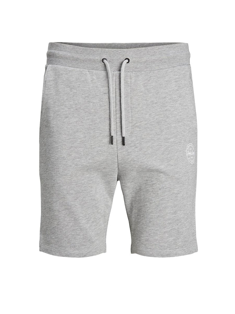 Jack & Jones Shark Mens Cotton Jersey Sweat shorts in Light Grey