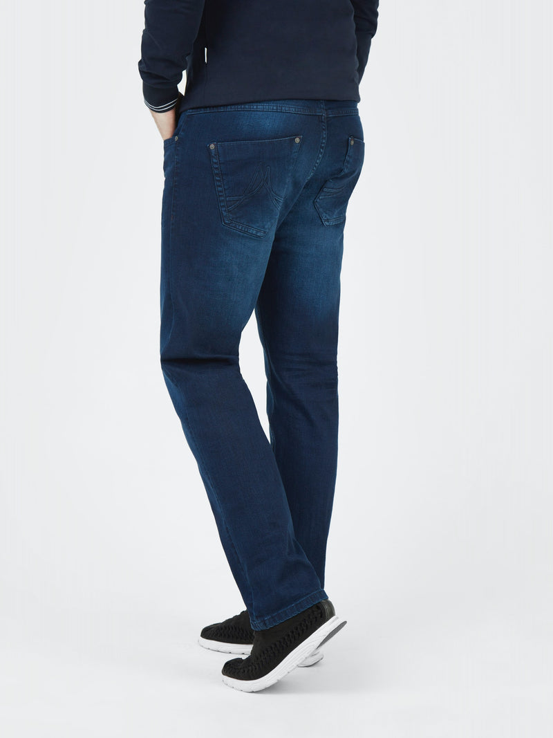 Mish Mash 5 Pocket 1984 Bulldog Denim Jeans in Dark Blue Denim