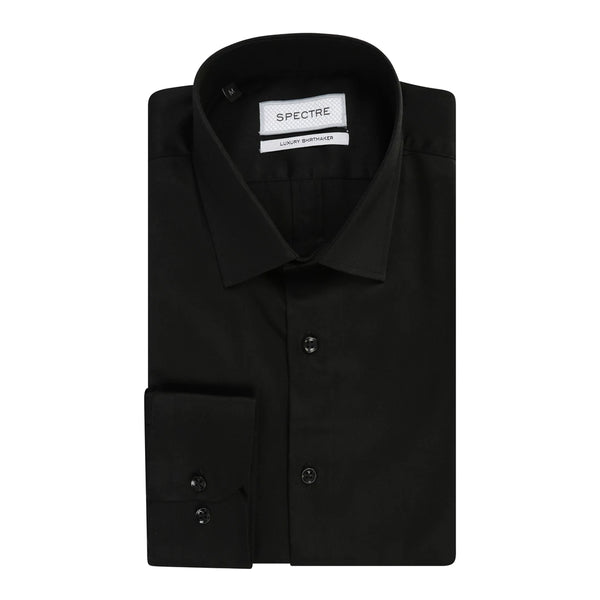 SPECTRE LUXURY SHIRTMAKER - JACOB SHIRT - BLACK