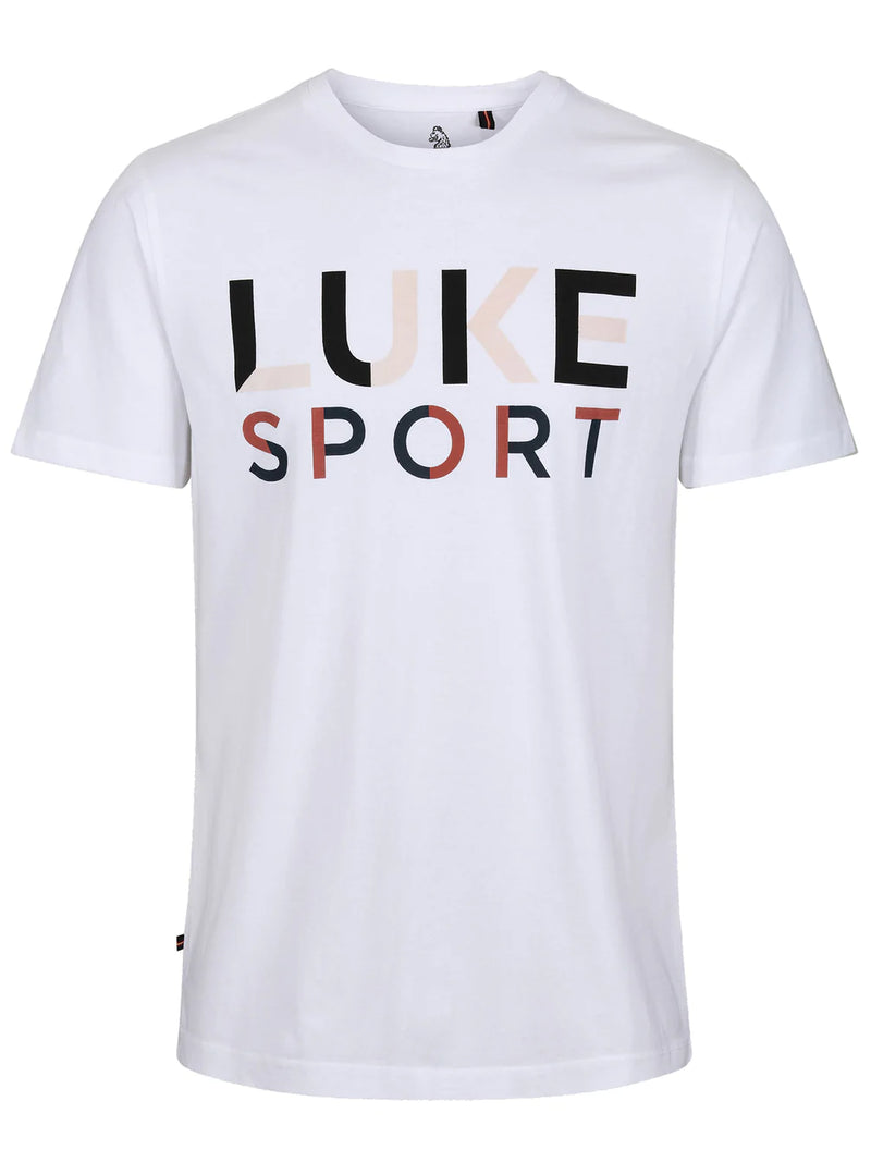 LUKE SPORT mutli coloured print Lst Print Tee WHITE