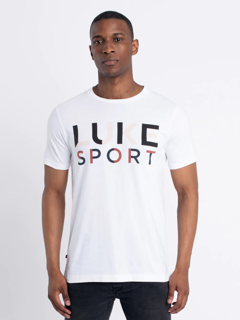 LUKE SPORT mutli coloured print Lst Print Tee WHITE