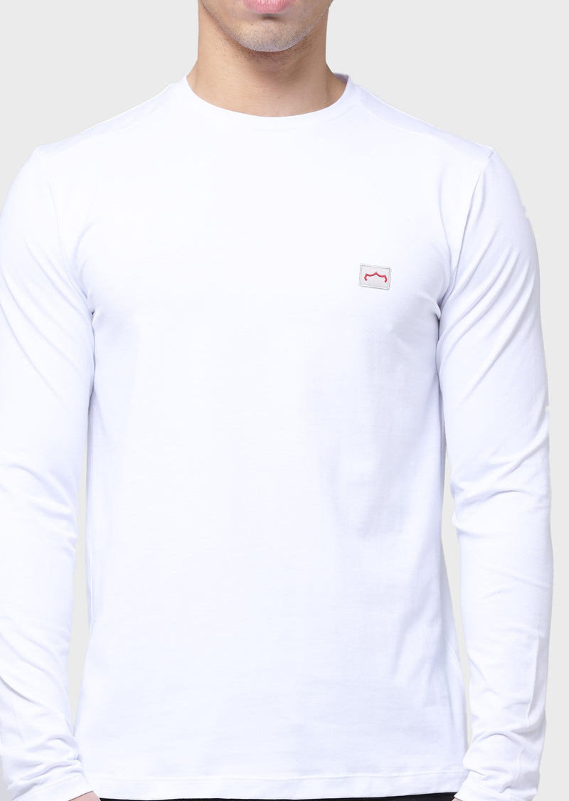 883 Police Balk Mens Fetch Long Sleeves Designer T-Shirt in White