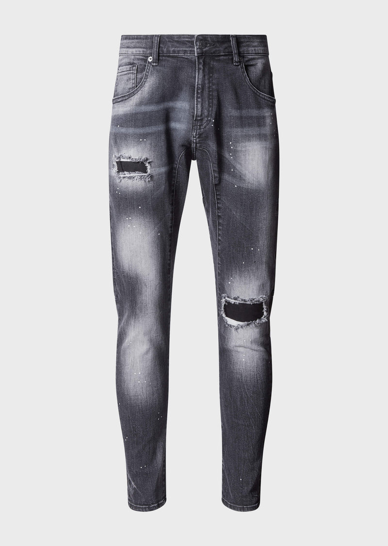 883 Police Moriarty ZAK 875 Slim Fit Jeans WASHED BLACK