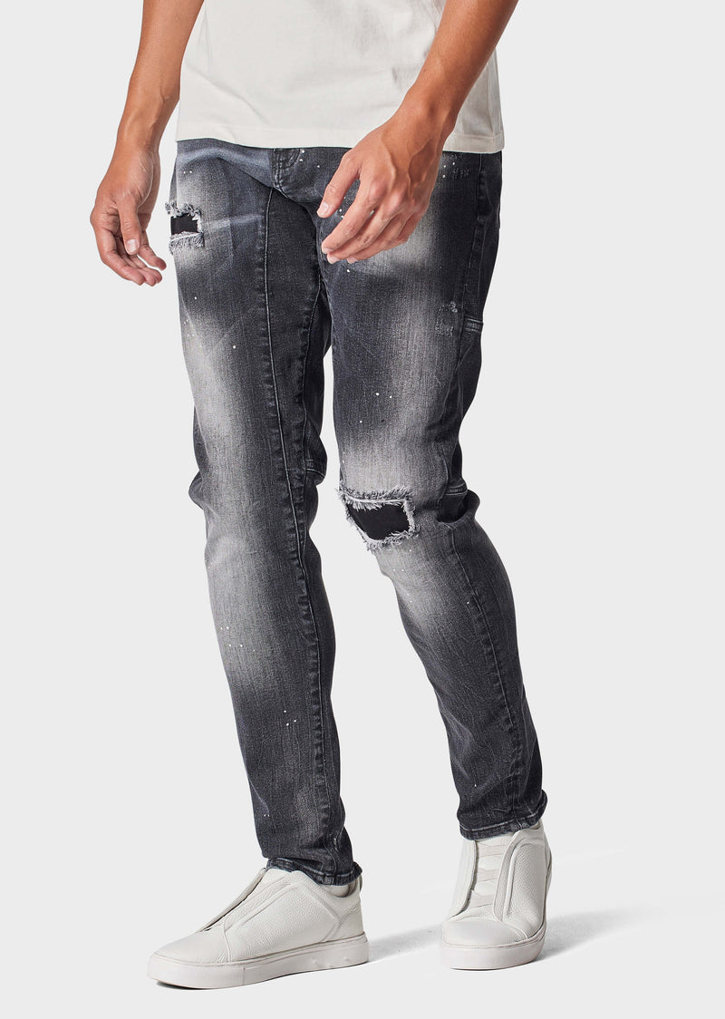883 Police Moriarty ZAK 875 Slim Fit Jeans WASHED BLACK