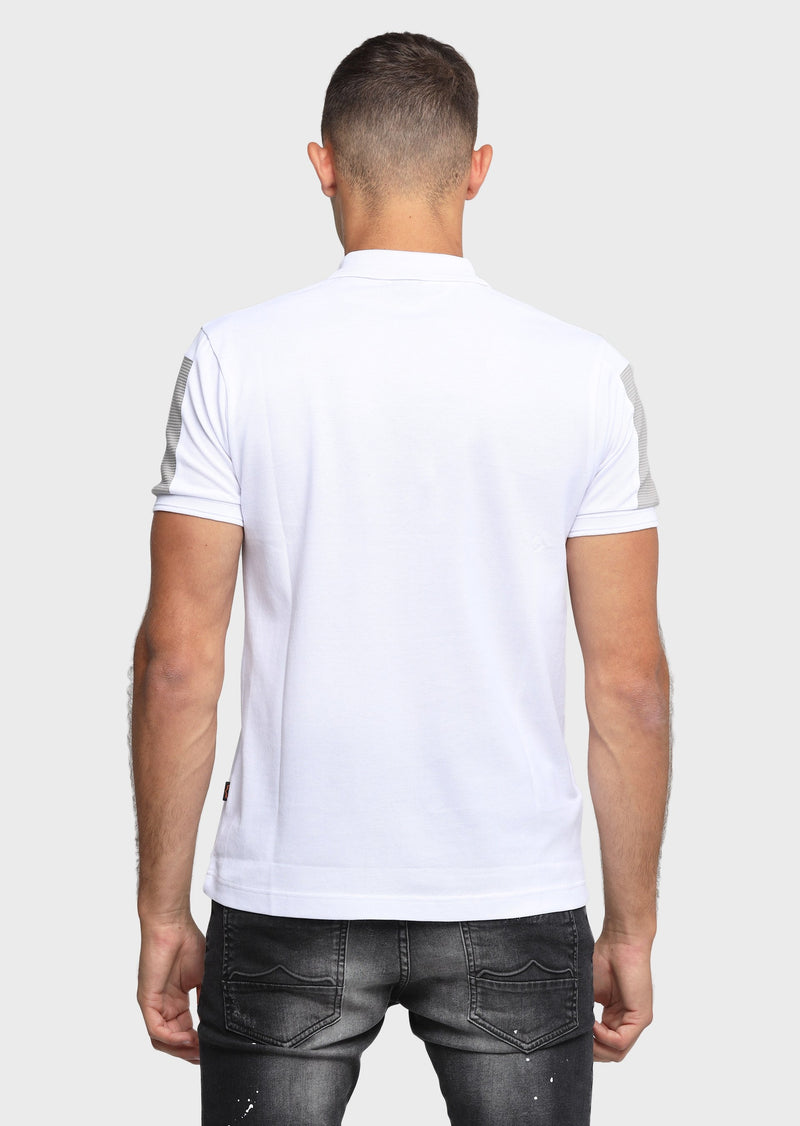 883 Police Twilled Mens 100% Cotton Polo shirt in White