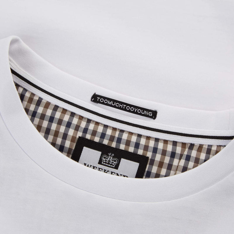 Weekend Offender Nylon Check Detail Tee Diaz WHITE