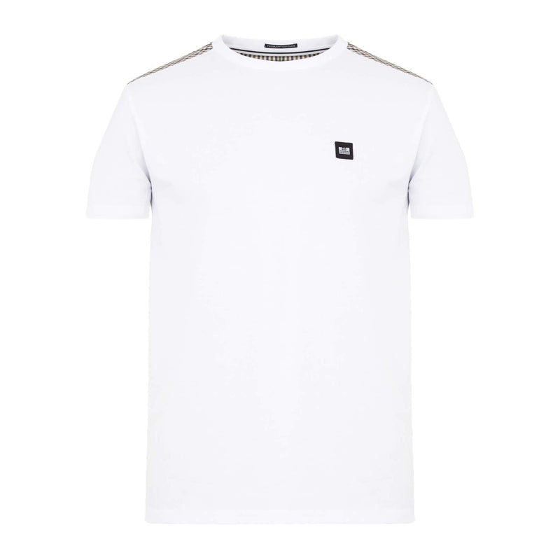 Weekend Offender Nylon Check Detail Tee Diaz WHITE