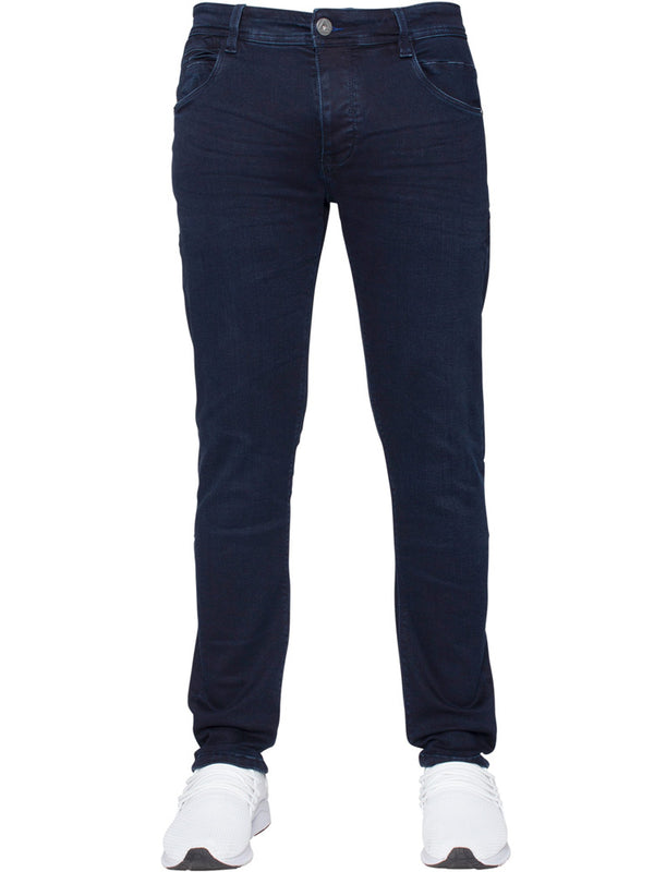 Eto Jeans Hyper Stretch 5 pocket button Fly Denim Em624 Navy Blue