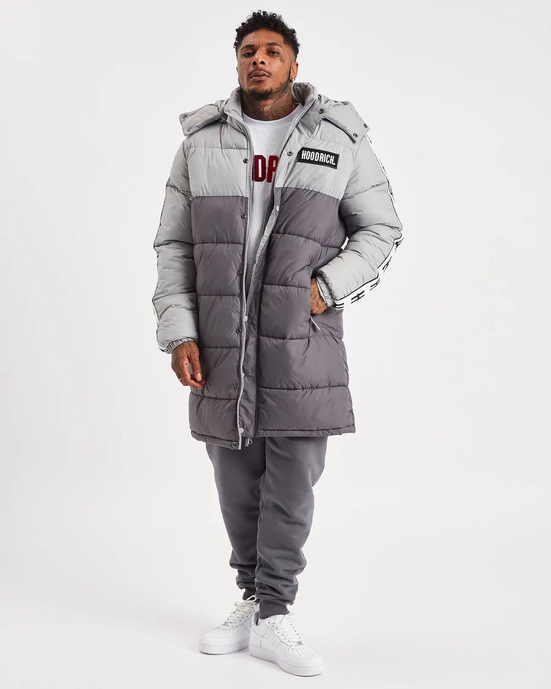 Hoodrich OG Curfew Longline V2 Coat Sleet/Iron Gate