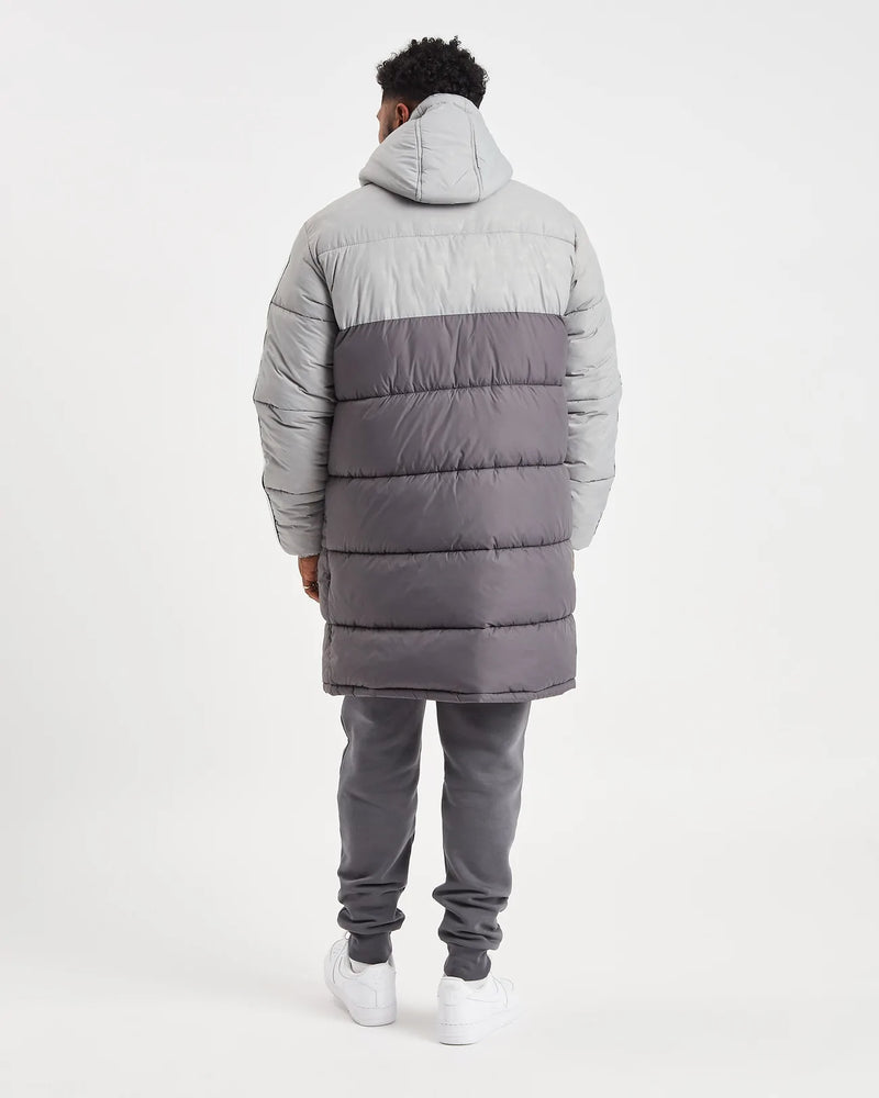 Hoodrich OG Curfew Longline V2 Coat Sleet/Iron Gate