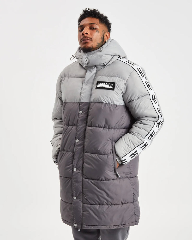 Hoodrich OG Curfew Longline V2 Coat Sleet/Iron Gate