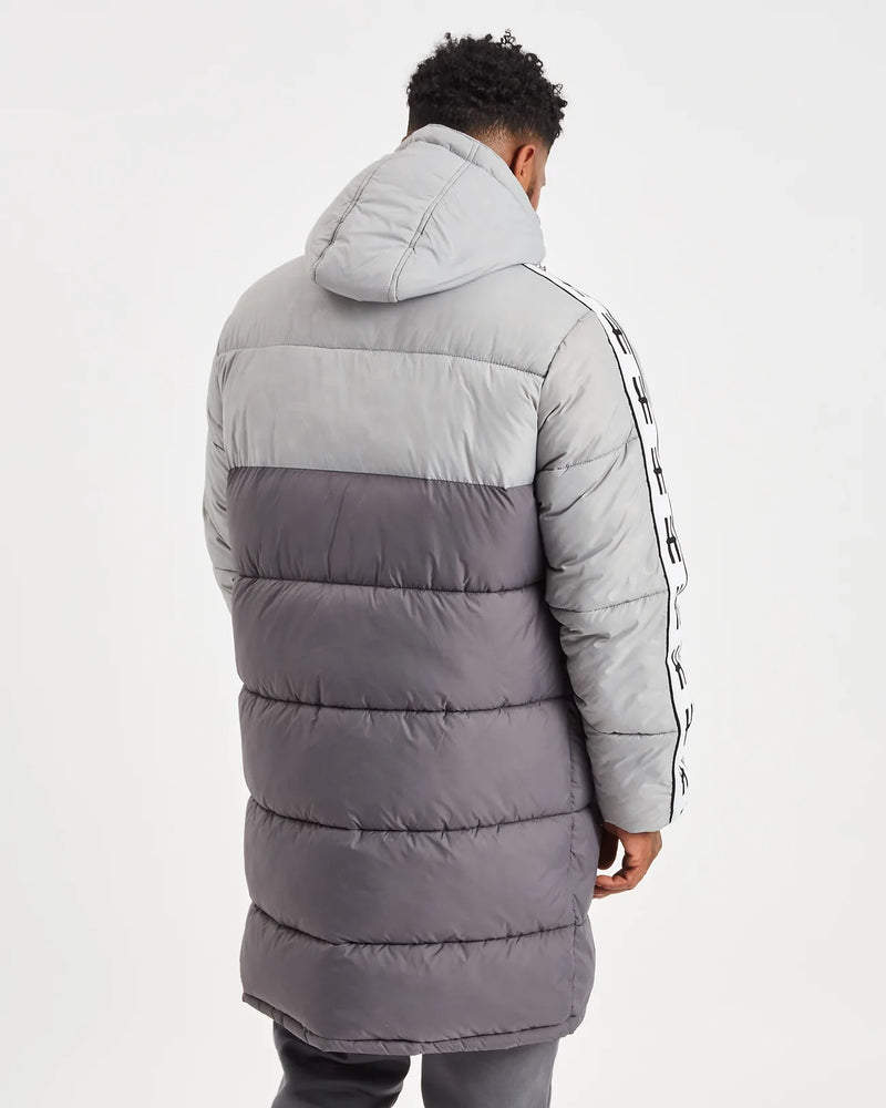 Hoodrich OG Curfew Longline V2 Coat Sleet/Iron Gate