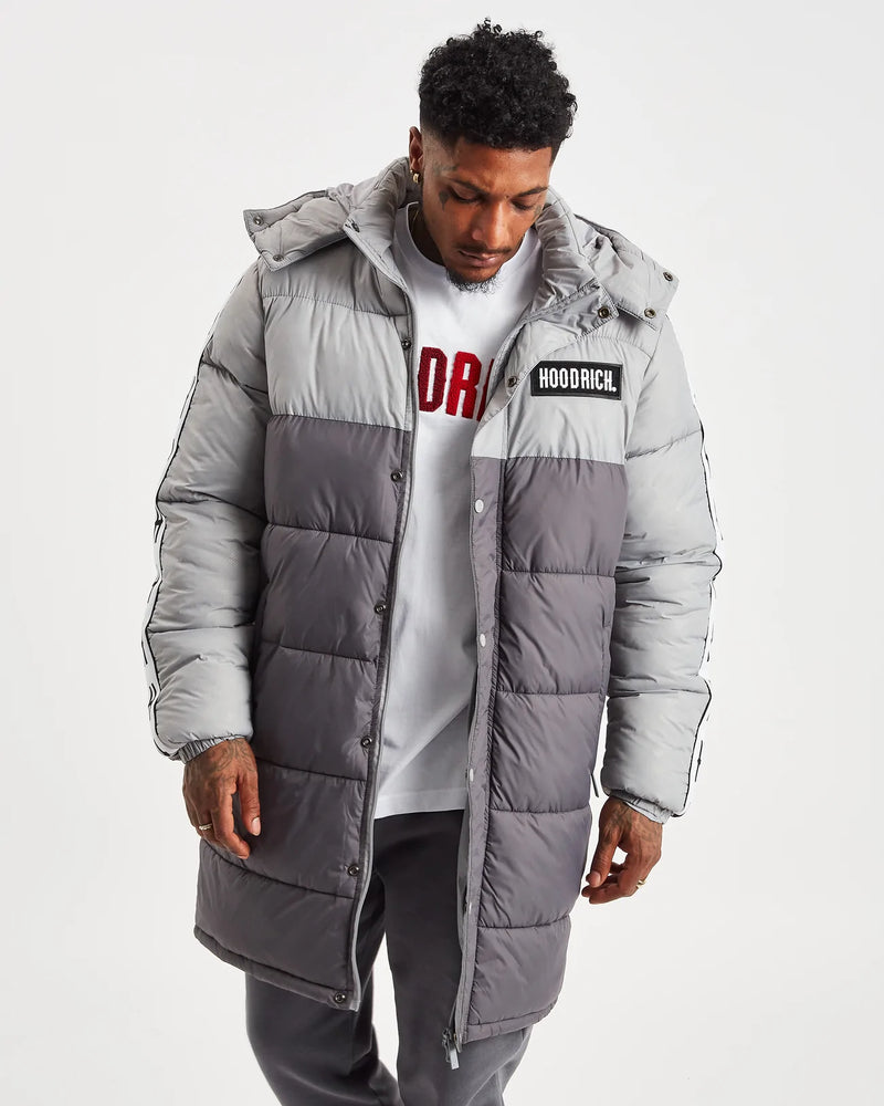Hoodrich OG Curfew Longline V2 Coat Sleet/Iron Gate