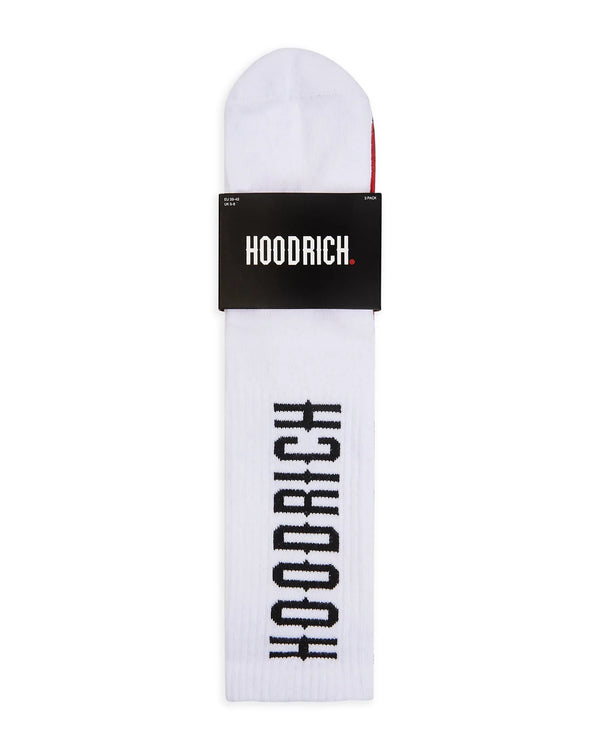 Hoodrich OG Track 3 Pack Socks Black/White/Lychee