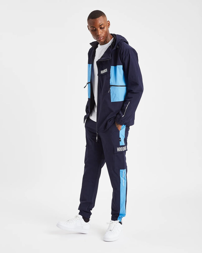 Hoodrich OG Cript Woven Track Top Navy/Azure/White