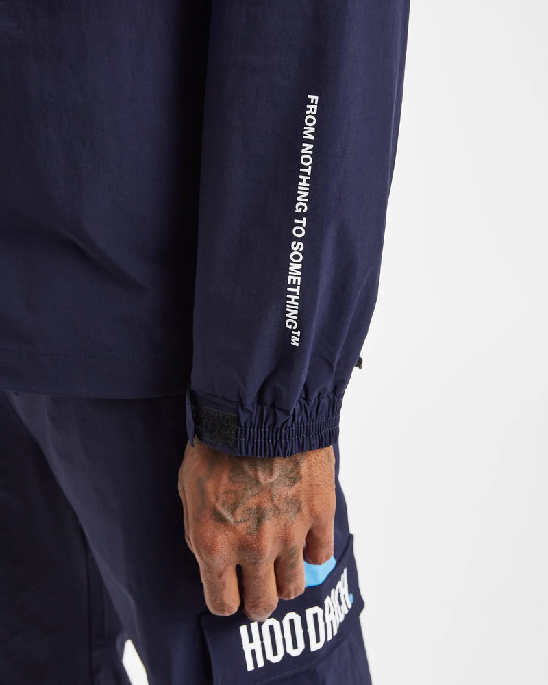 Hoodrich OG Cript Woven Track Top Navy/Azure/White