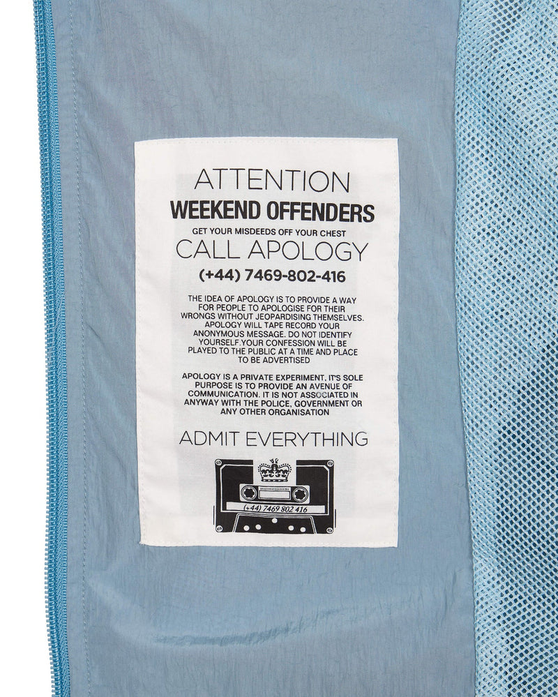 Weekend Offender Technician Windbreaker jacket with face mask - SLATE BLUE
