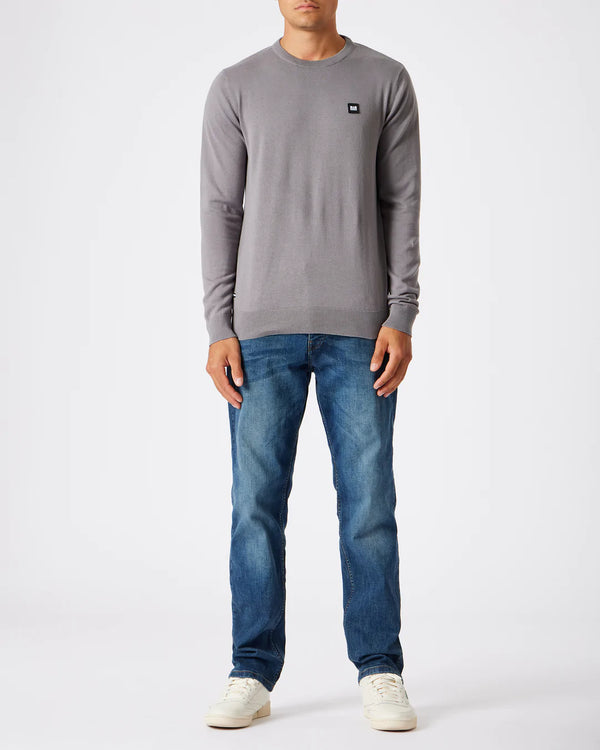 Weekend Offender Lima Knitted Crew Neck Sweater DRIZZLE