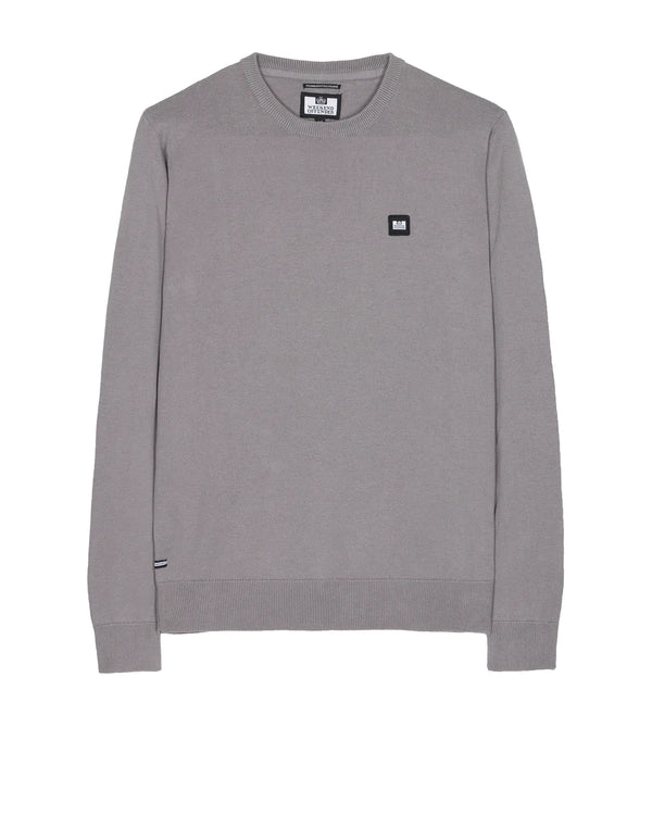 Weekend Offender Lima Knitted Crew Neck Sweater DRIZZLE