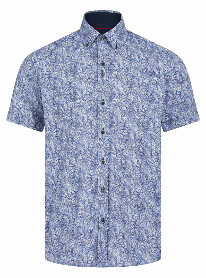 Spectre Luxury Tailored Fit Short Sleeve Shirt Marco SKY