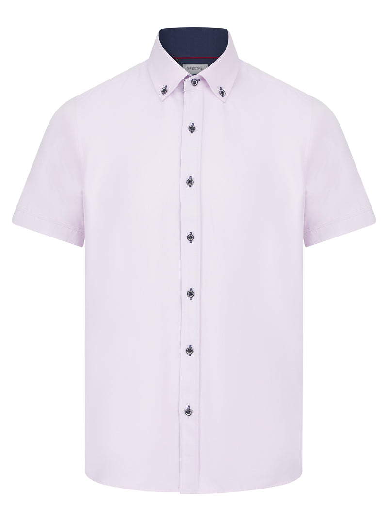 Spectre Luxury Tailored Fit Short Sleeve Shirt Noel PINK
